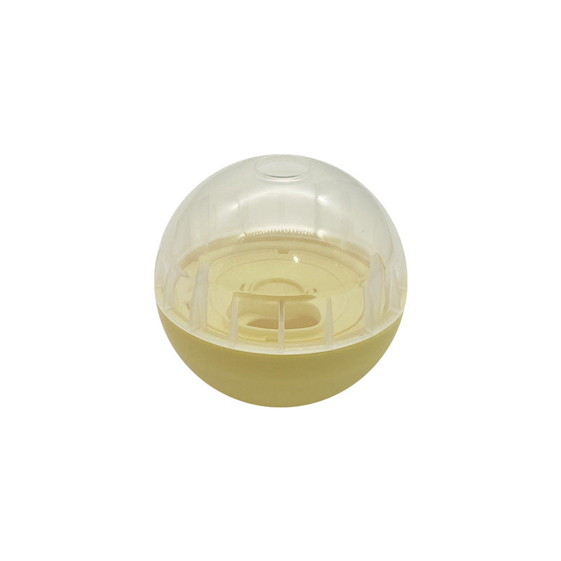 KFX-2043197 Pet Food Dispensing Tumbler Toy for Dogs and Cats - Durable Plastic, 8.5CM, Available in Blue, Pink, Yellow