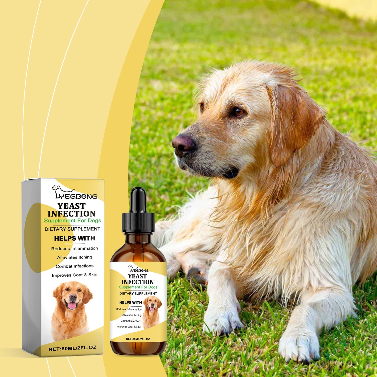 KFX-2043965 Herbal Skin Care Supplement for Dogs - 60ml External Relief Solution