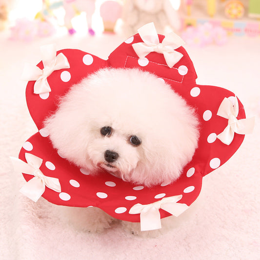 KFX-2044349 Four Seasons Floral Anti-Bite Ring for Dogs – Cute Cotton Toy in Pink, Red, Sky Blue, Strawberry, Sizes XS-XL