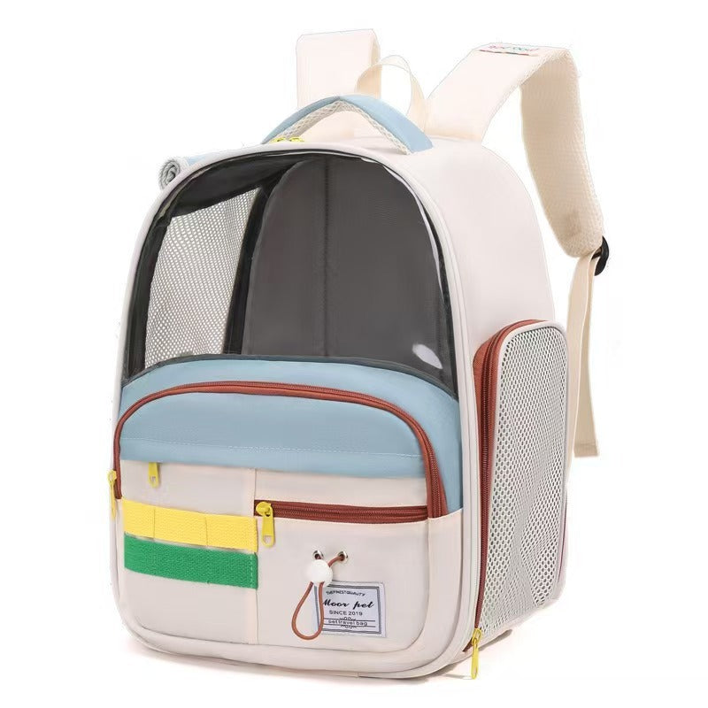 KFX-2044605 Portable Oxford Cloth Pet Backpack and Handbag with Medium Hardness