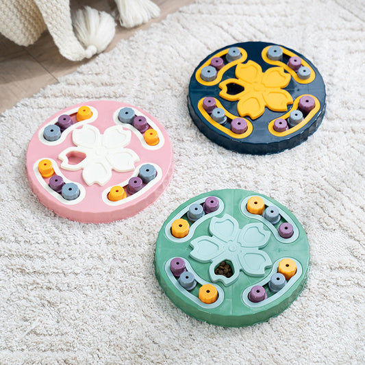 KFX-2045629 Interactive Dog Feeding Toy - Educational Slow Feed Plate for Boredom Relief