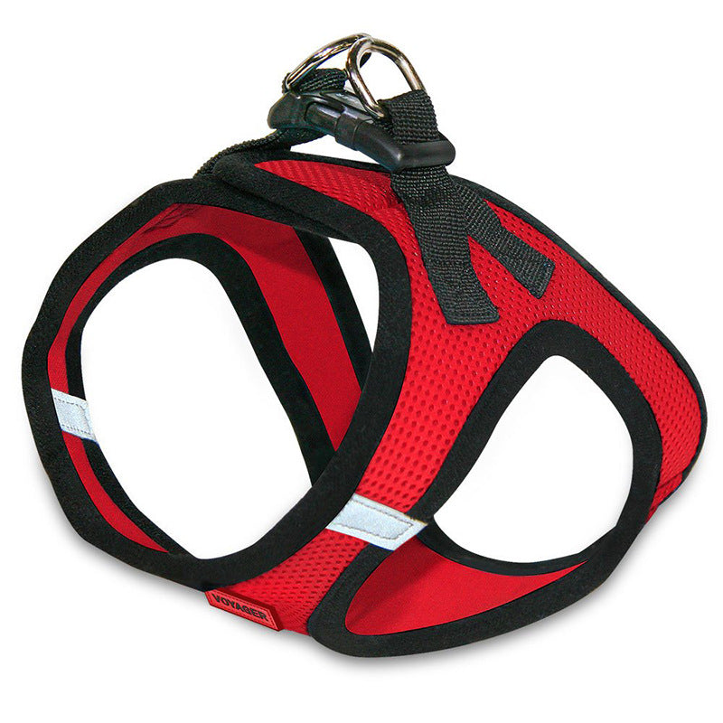KFX-2047421 Adjustable Small Dog Walking Vest in Blue, Red, Gray - Multiple Sizes Available