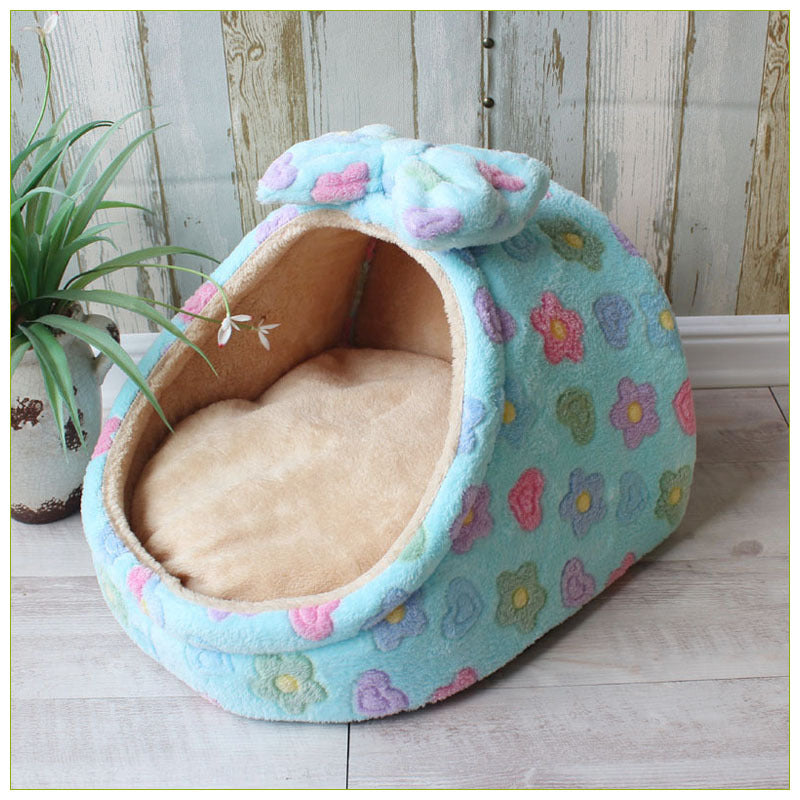 KFX-2048189 All-Season Warm Cat Nest Bed for Small and Medium Dogs – Soft Cloth Material