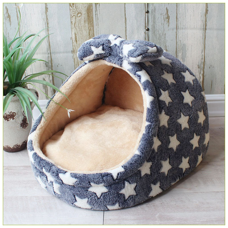 KFX-2048189 All-Season Warm Cat Nest Bed for Small and Medium Dogs – Soft Cloth Material
