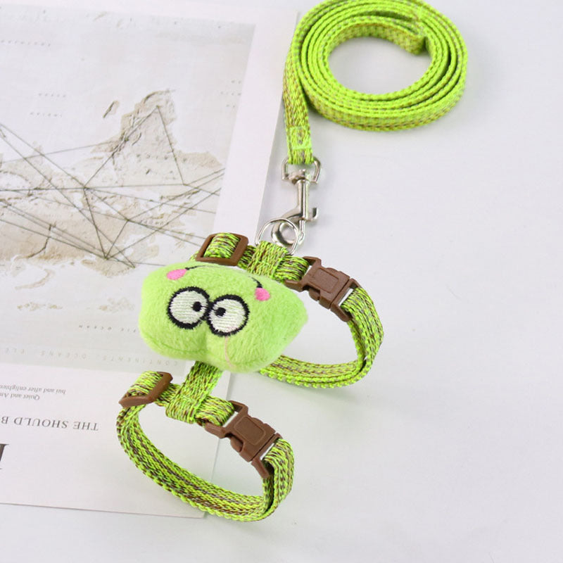 KFX-2049597 Adjustable I-Shaped Pet Harness with Traction Rope for Walking Cats