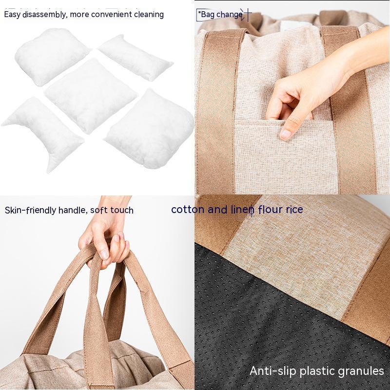 KFX-2052157 Portable Light Brown Car Kennel for Dogs - 44CM x 52CM Cloth Design