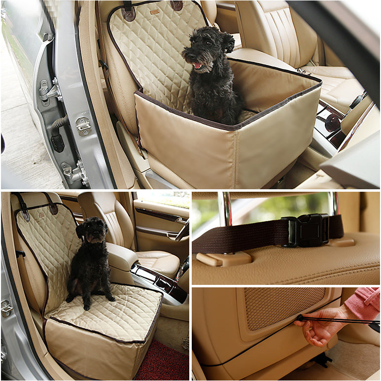 KFX-2052925 Waterproof Pet Seat Cover Pad for Cars and SUVs - Adjustable Straps, Easy to Clean