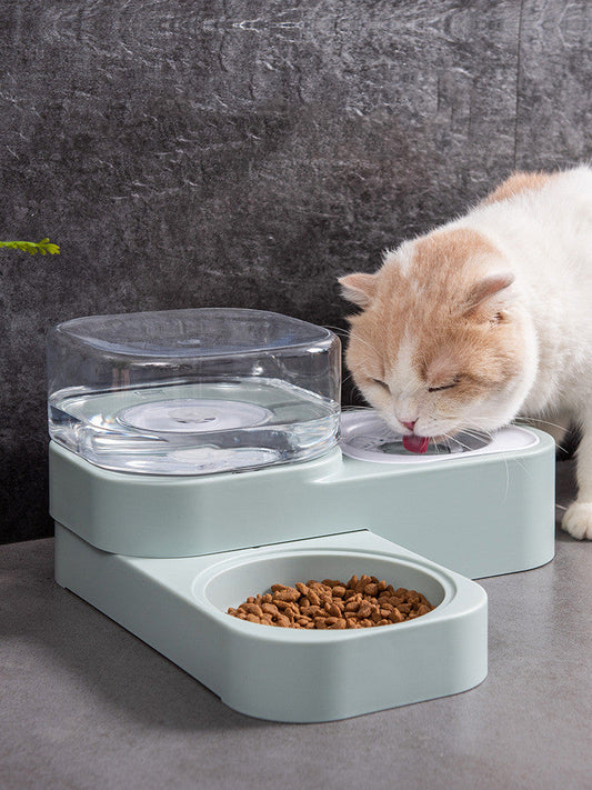 KFX-2054077 Dual Bowl Automatic Cat Drinking Fountain with HIPS and PP Materials, 16.3x32x16.3 Size