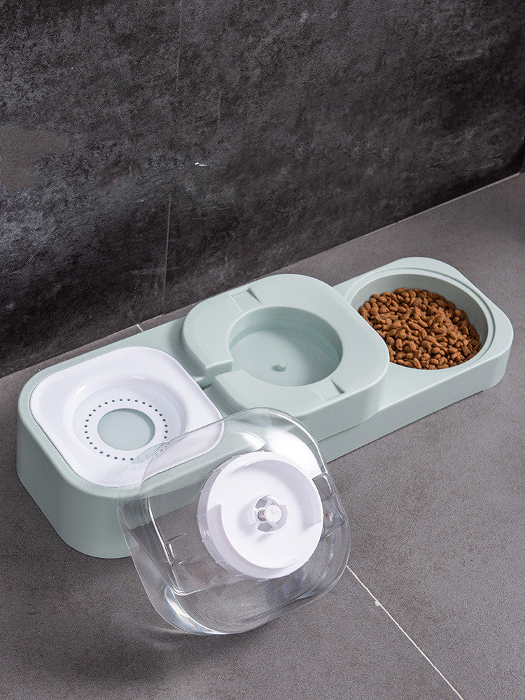 KFX-2054077 Dual Bowl Automatic Cat Drinking Fountain with HIPS and PP Materials, 16.3x32x16.3 Size