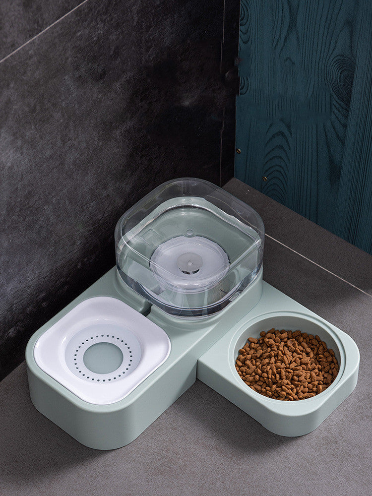 KFX-2054077 Dual Bowl Automatic Cat Drinking Fountain with HIPS and PP Materials, 16.3x32x16.3 Size