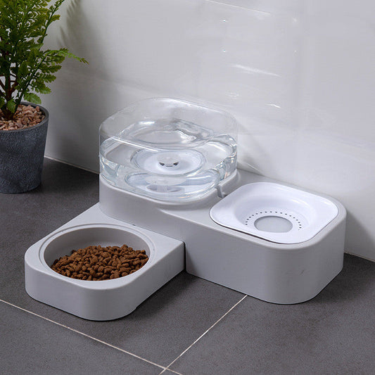 KFX-2054077 Dual Bowl Automatic Cat Drinking Fountain with HIPS and PP Materials, 16.3x32x16.3 Size