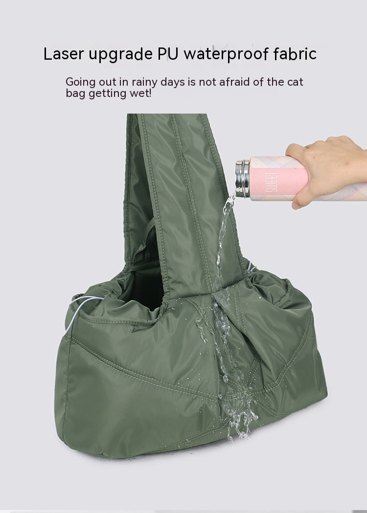 KFX-2056125 Large Capacity Solid Color Pet Carry Bag in Beige, Khaki, and Gray