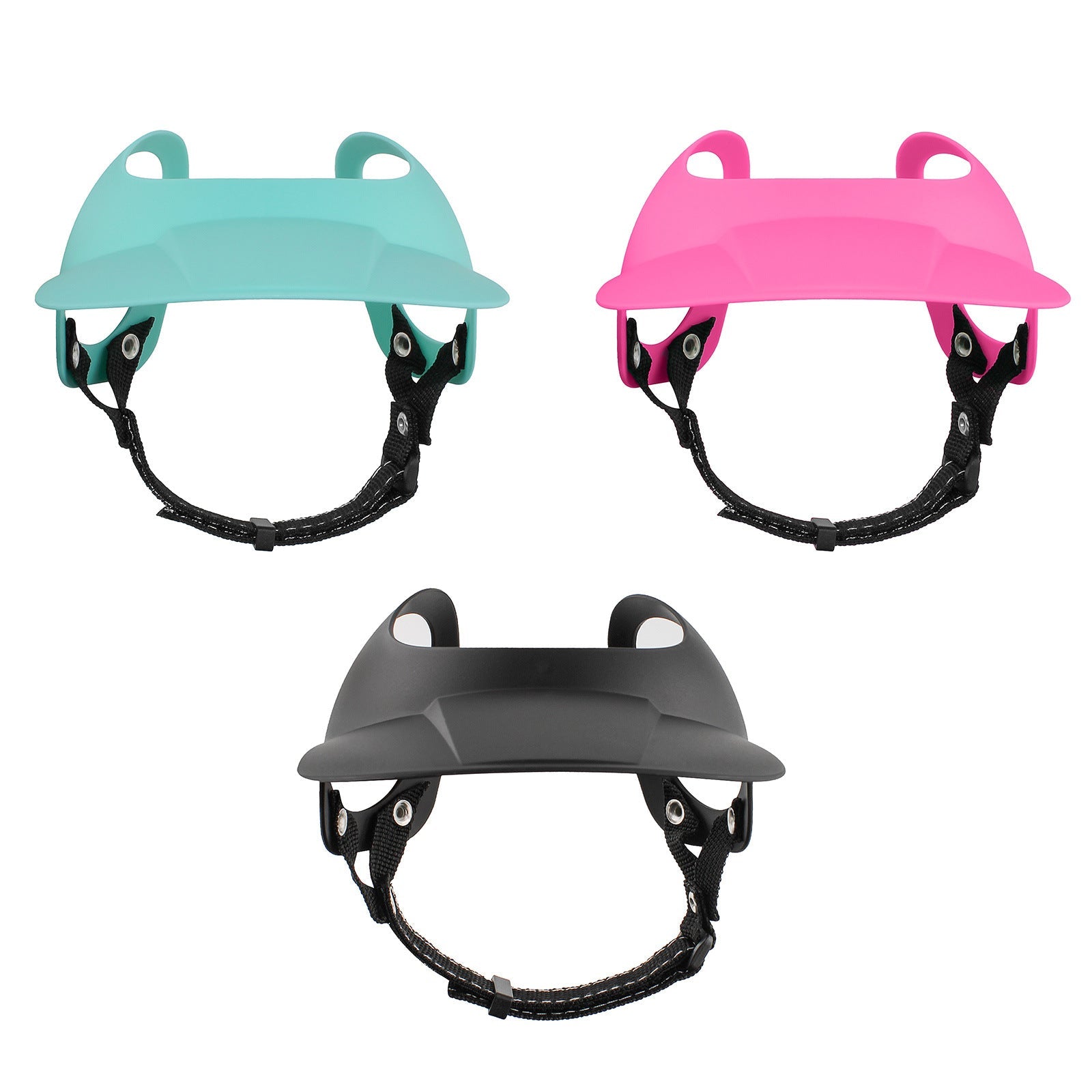 KFX-2058685 Outdoor Sunscreen Pet Sun Hat for All Seasons - Available in Blue, Pink, and Black