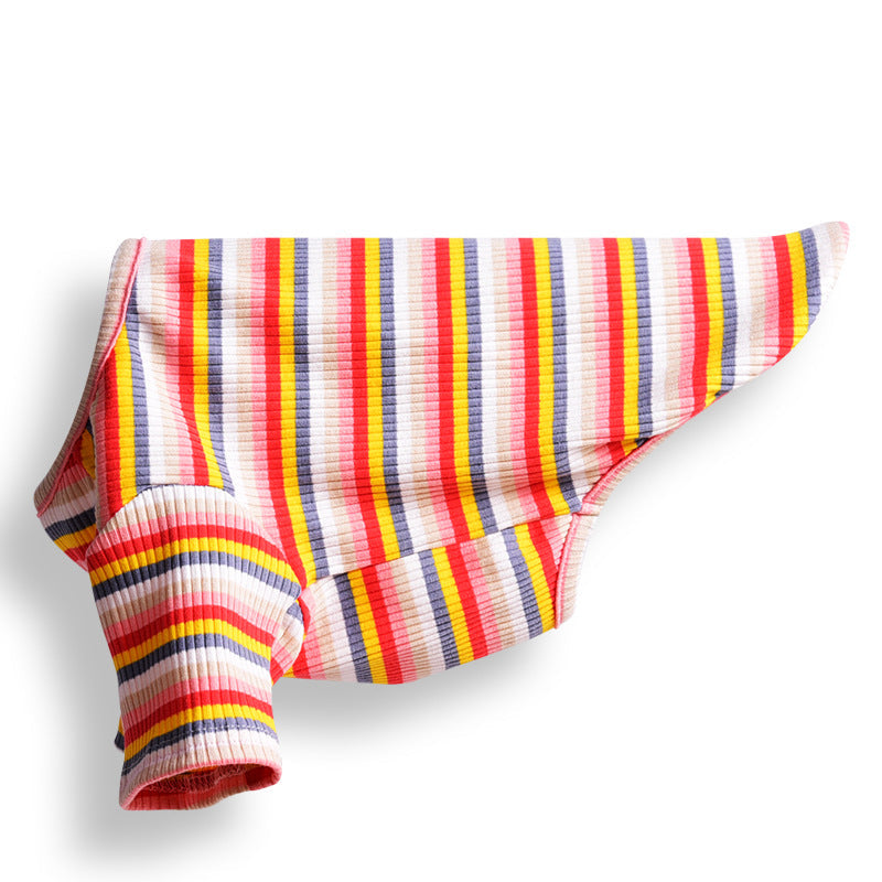 KFX-2059453 Summer Striped Cotton Vest for Dogs and Cats - Lightweight & Breathable Design