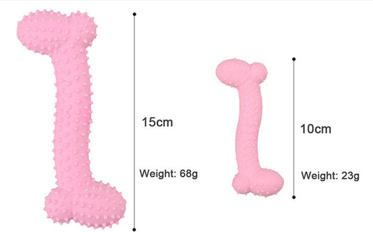 KFX-2060477 Dog TPR Teething Toy - Milk Flavor Prickly Bone Shape, Small & Large Options Available