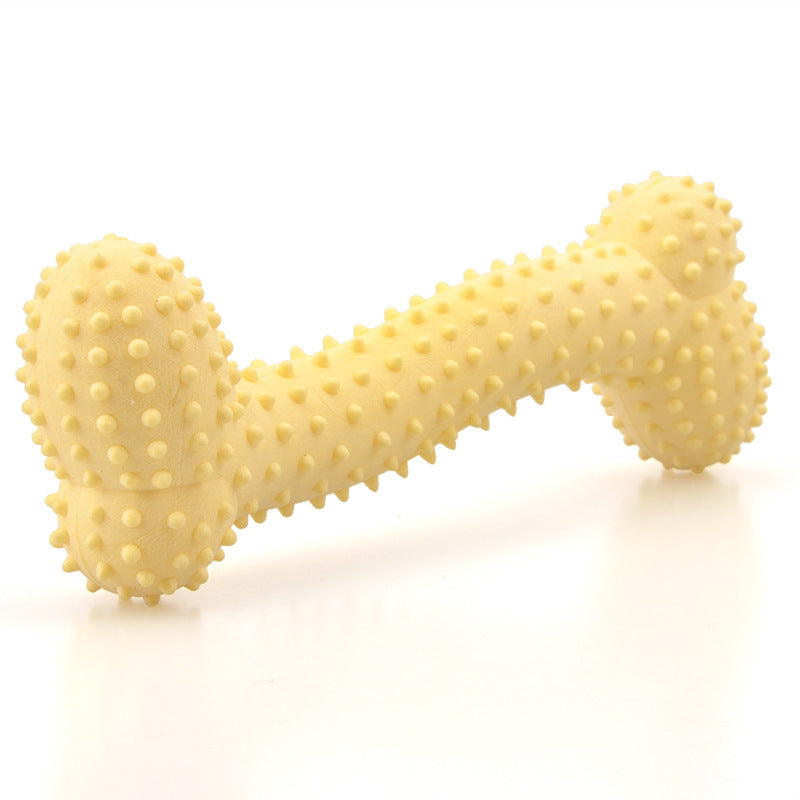 KFX-2060477 Dog TPR Teething Toy - Milk Flavor Prickly Bone Shape, Small & Large Options Available