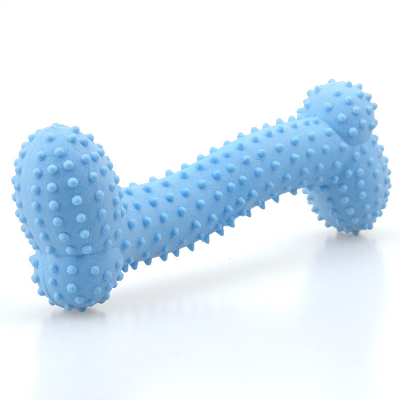 KFX-2060477 Dog TPR Teething Toy - Milk Flavor Prickly Bone Shape, Small & Large Options Available