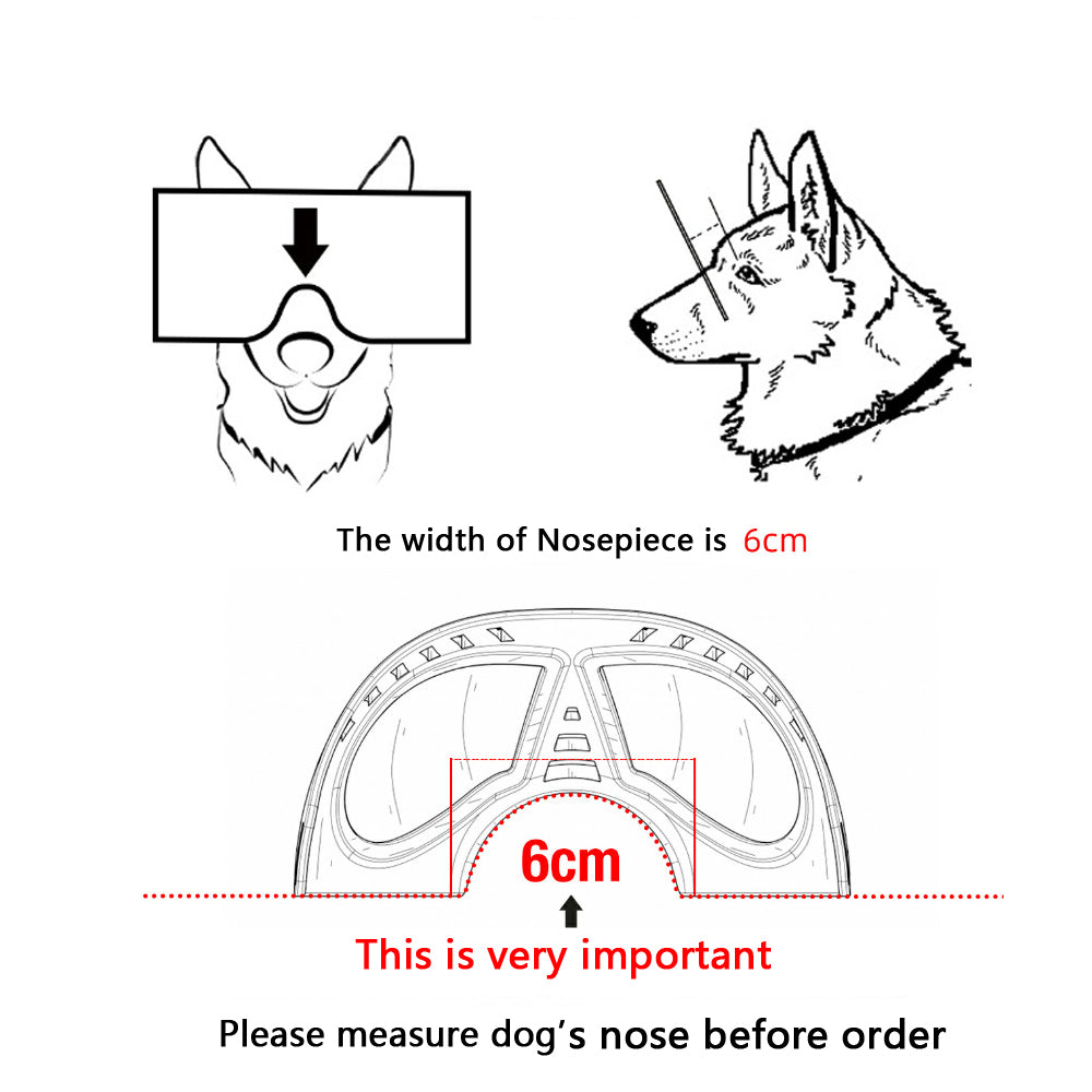 KFX-2061245 Comfortable Waterproof Pet Goggles for Large Dogs – Soft Frame Dog Sunglasses for Eye Protection
