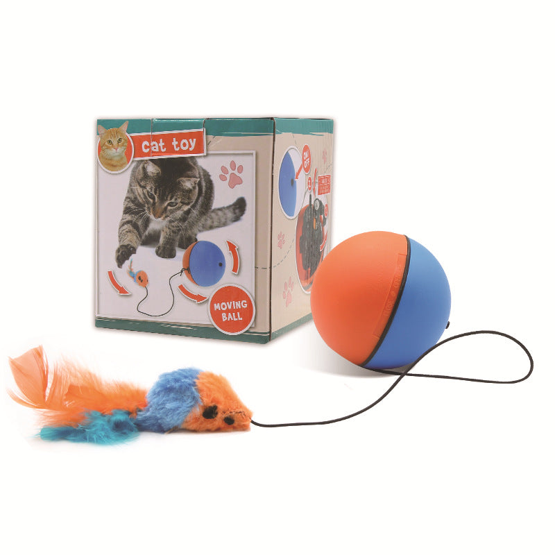 KFX-2062269 Interactive Cat Toy Ball for Intelligent Play and Dental Care - 84.5mm, Plastic, 120g
