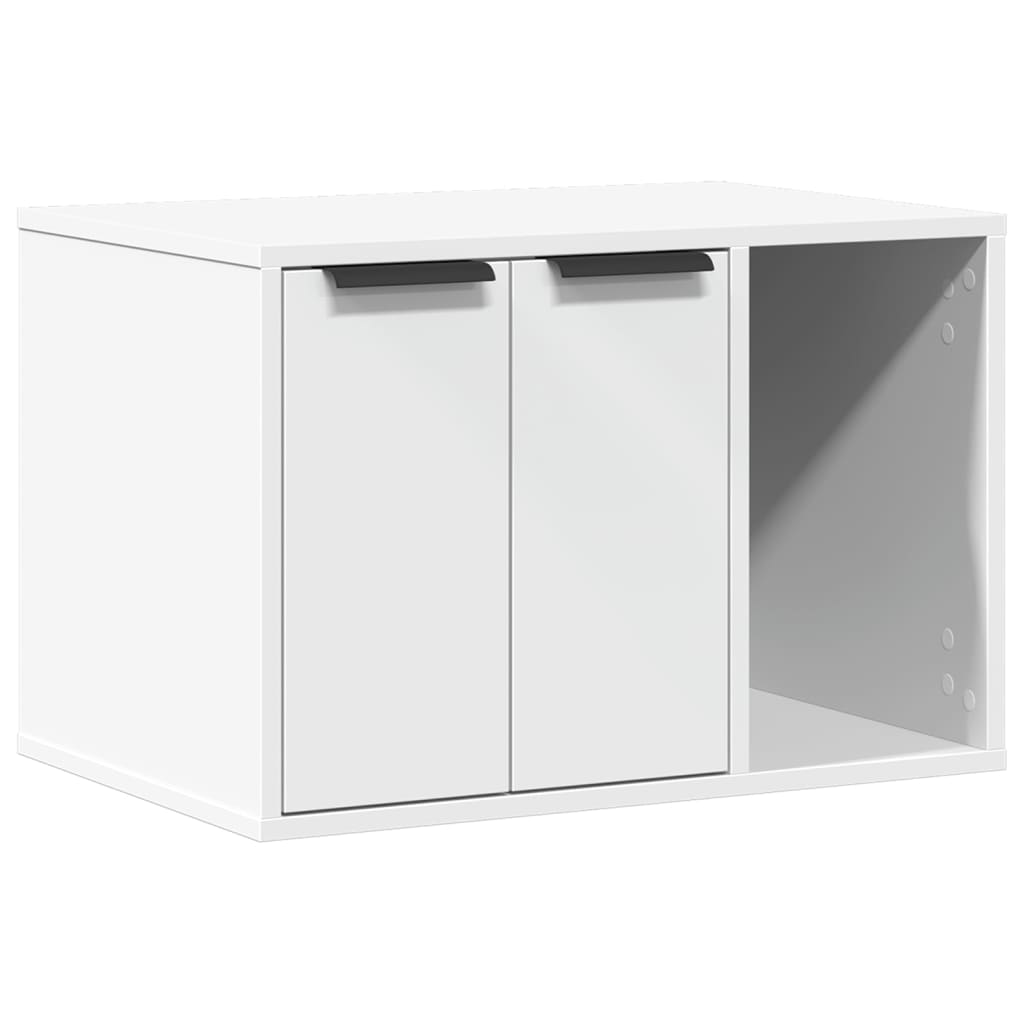 KFX-2062909 Cozy Wood Cat Litter Box with Hidden Design, Engineered Wood - 60x40x40 cm