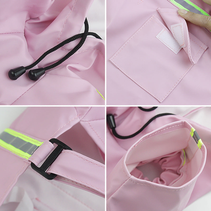 KFX-2063805 Windproof and Rainproof Pet Raincoat for Dogs and Cats in Various Colors and Sizes