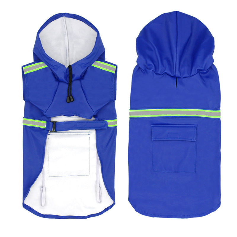 KFX-2063805 Windproof and Rainproof Pet Raincoat for Dogs and Cats in Various Colors and Sizes
