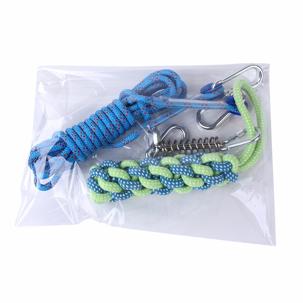 KFX-2065085 Stainless Steel Spring Suspension Toy with Cotton String for Outdoor Dog Training