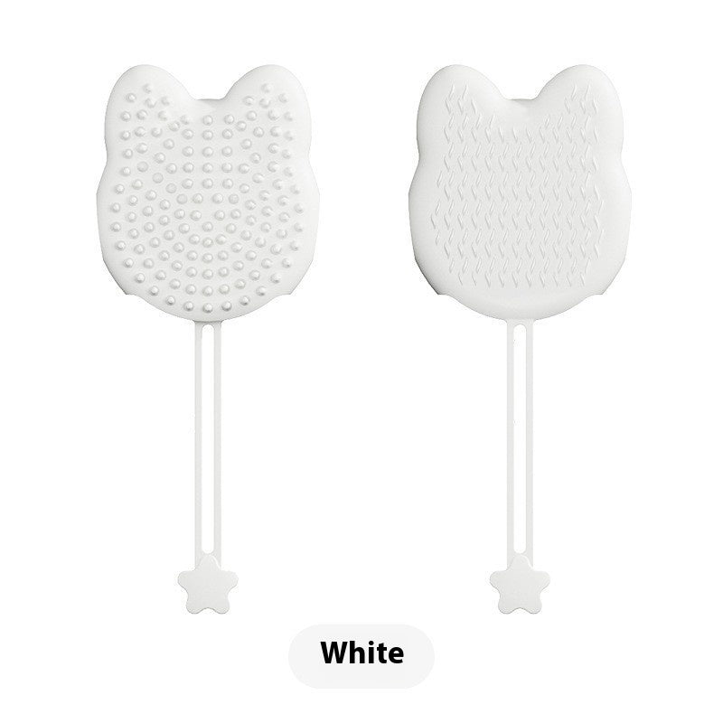 KFX-2067261 Double-sided Silicone Pet Bath Gloves with Cute Designs for Grooming and Shedding Control