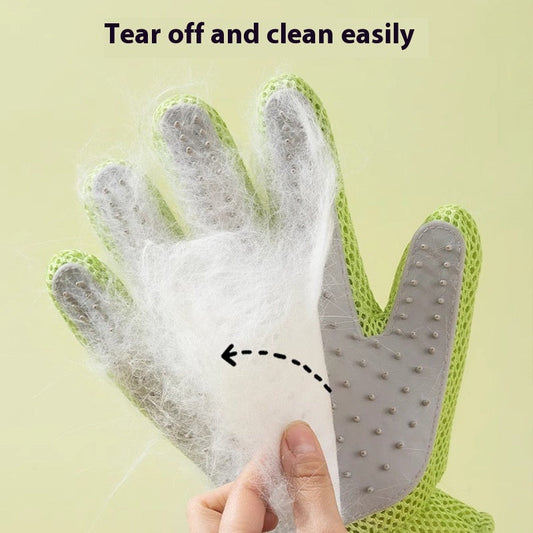 KFX-2067261 Double-sided Silicone Pet Bath Gloves with Cute Designs for Grooming and Shedding Control