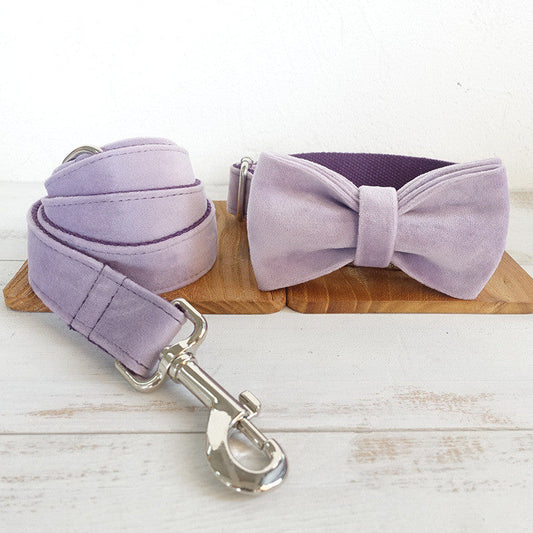 KFX-2067389 Light Purple Polyester Drawstring Traction Belt Set in Thick Velvet - Sizes XS to XL