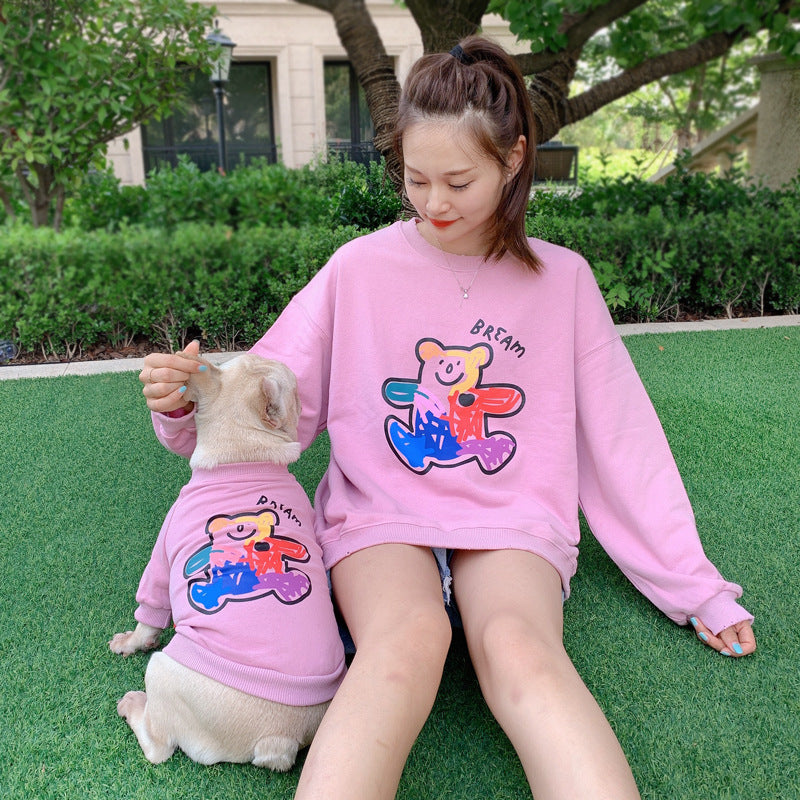 KFX-2067773 Soft Cotton Two-Legged Sweater for Cats and Small Dogs in Black, White, and Pink - Sizes S to 4XL