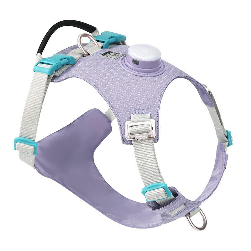 KFX-2068669 LED Dog Chest Harness with Traction for Outdoor Night Safety