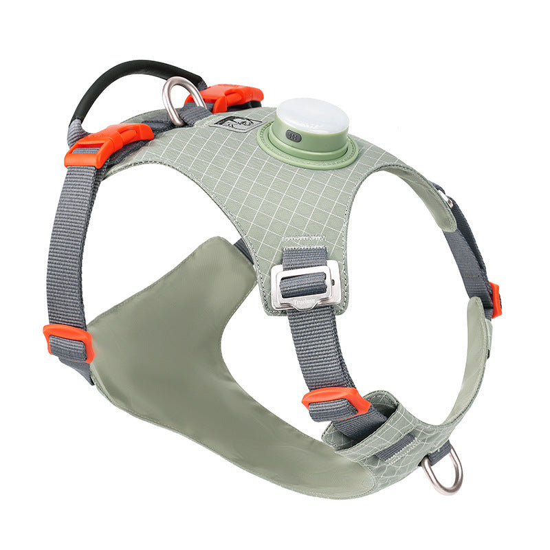 KFX-2068669 LED Dog Chest Harness with Traction for Outdoor Night Safety