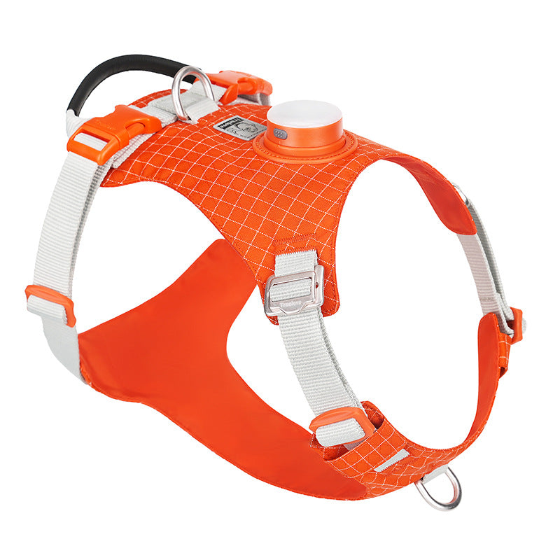 KFX-2068669 LED Dog Chest Harness with Traction for Outdoor Night Safety