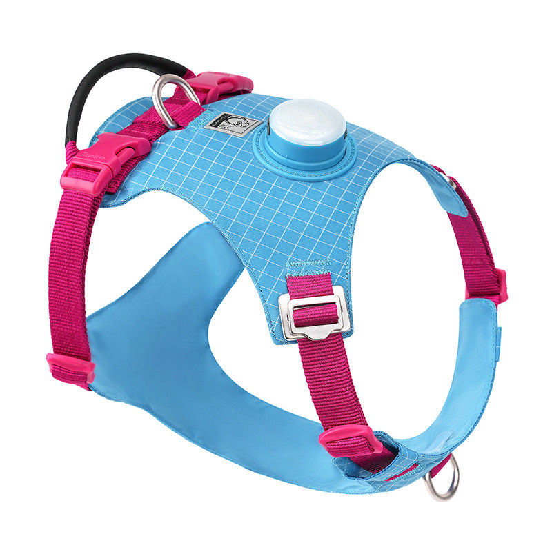 KFX-2068669 LED Dog Chest Harness with Traction for Outdoor Night Safety