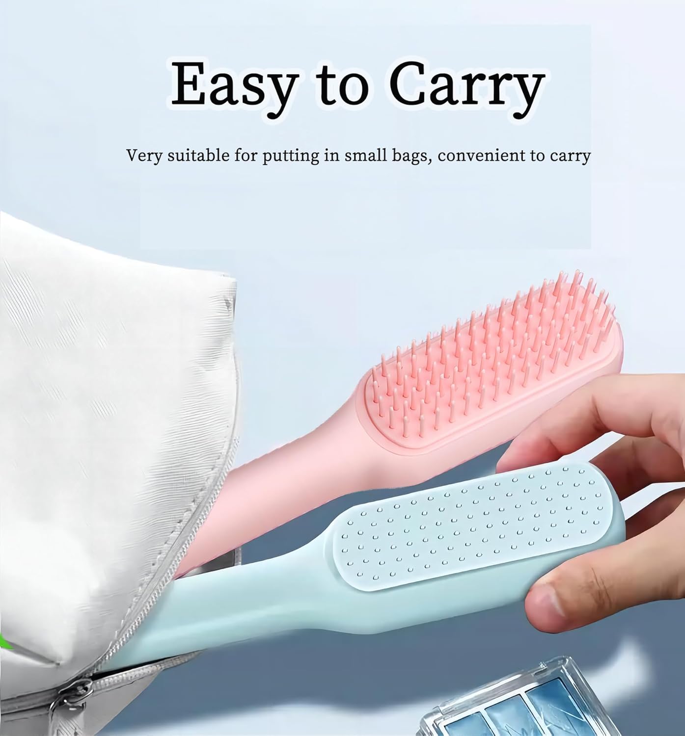KFX-2072637 Gentle Grooming Brush for Small Dogs and Puppies with Dual-Sided Design