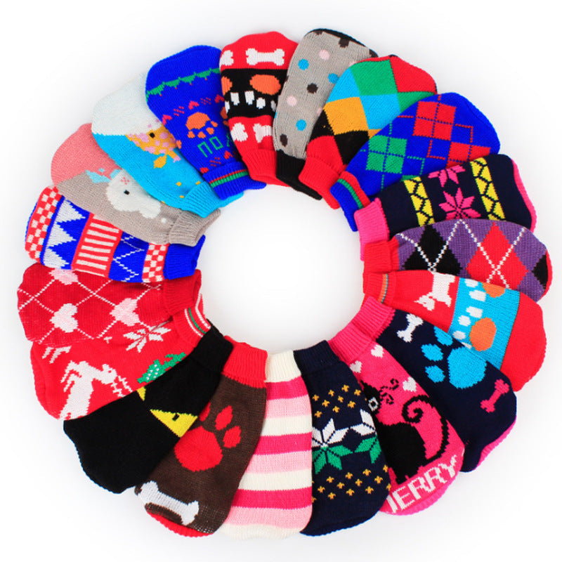 KFX-2073149 Thickened Winter Pet Clothing for Puppies in Various Colors and Sizes