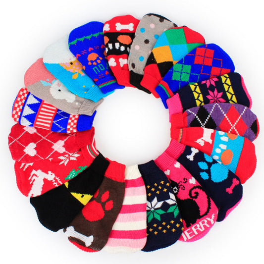 KFX-2073149 Thickened Winter Pet Clothing for Puppies in Various Colors and Sizes