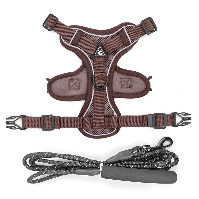 KFX-2074429 Comfortable Vest-Style Pet Leash with Adjustable Rope for Small to Medium Dogs