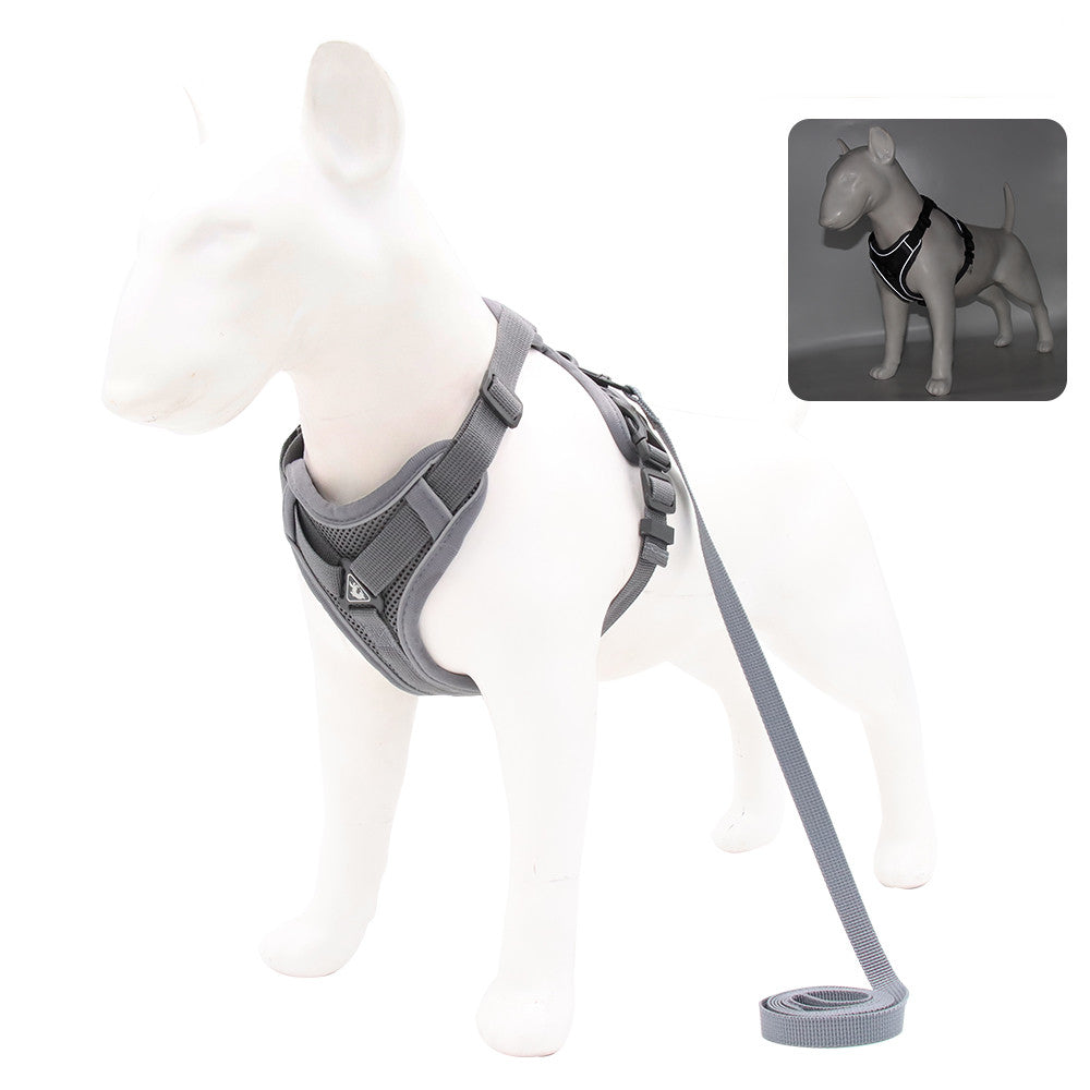 KFX-2074429 Comfortable Vest-Style Pet Leash with Adjustable Rope for Small to Medium Dogs