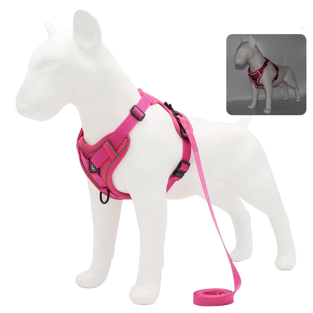 KFX-2074429 Comfortable Vest-Style Pet Leash with Adjustable Rope for Small to Medium Dogs