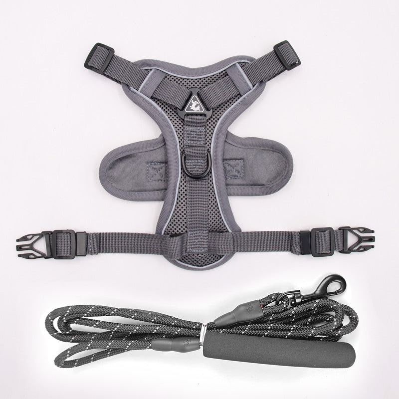 KFX-2074429 Comfortable Vest-Style Pet Leash with Adjustable Rope for Small to Medium Dogs
