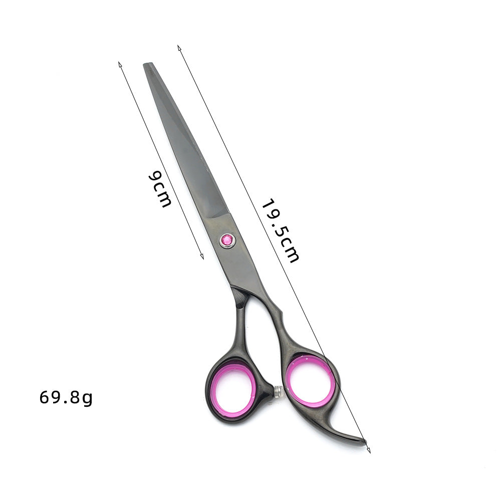 KFX-2076733 Pet Grooming Scissors Set - Portable Stainless Steel Tools for Dog Beauty Care