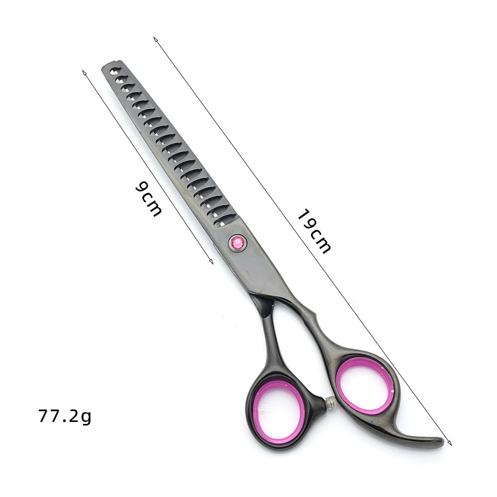 KFX-2076733 Pet Grooming Scissors Set - Portable Stainless Steel Tools for Dog Beauty Care