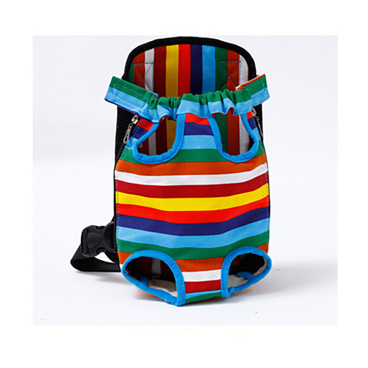 KFX-2077373 Pet Backpack Carrier Bag in Color Striped, Leopard Print, Camouflage, and Denim Designs
