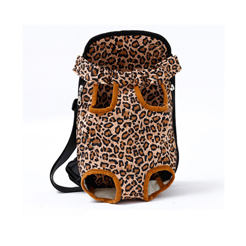KFX-2077373 Pet Backpack Carrier Bag in Color Striped, Leopard Print, Camouflage, and Denim Designs