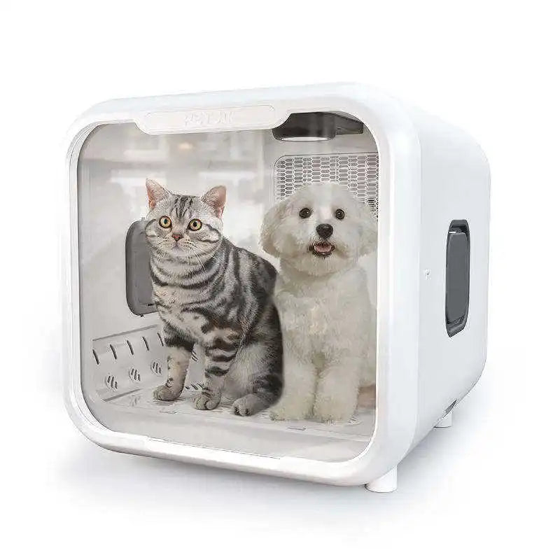KFX-208019 Pet Hair Drying Box - Low Noise Automatic Dryer for Cats and Dogs, Eco-Friendly Plastic, 220V, 8.2Kg, Large Capacity