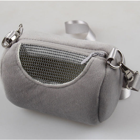 KFX-2083133 Portable Backpack for Hamster with Non-Woven Lining and Zipper Pocket, 12x7x7 cm & 19x12x11 cm