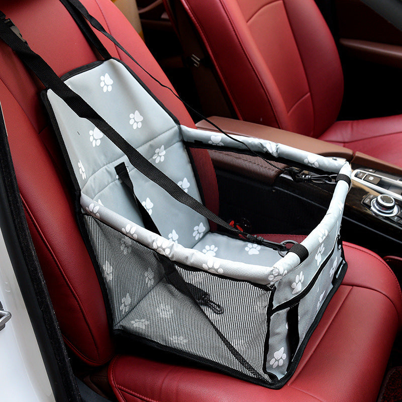KFX-2085693 Waterproof Double Layer Pet Car Mat with Adjustable Strap and Zippered Storage Bag