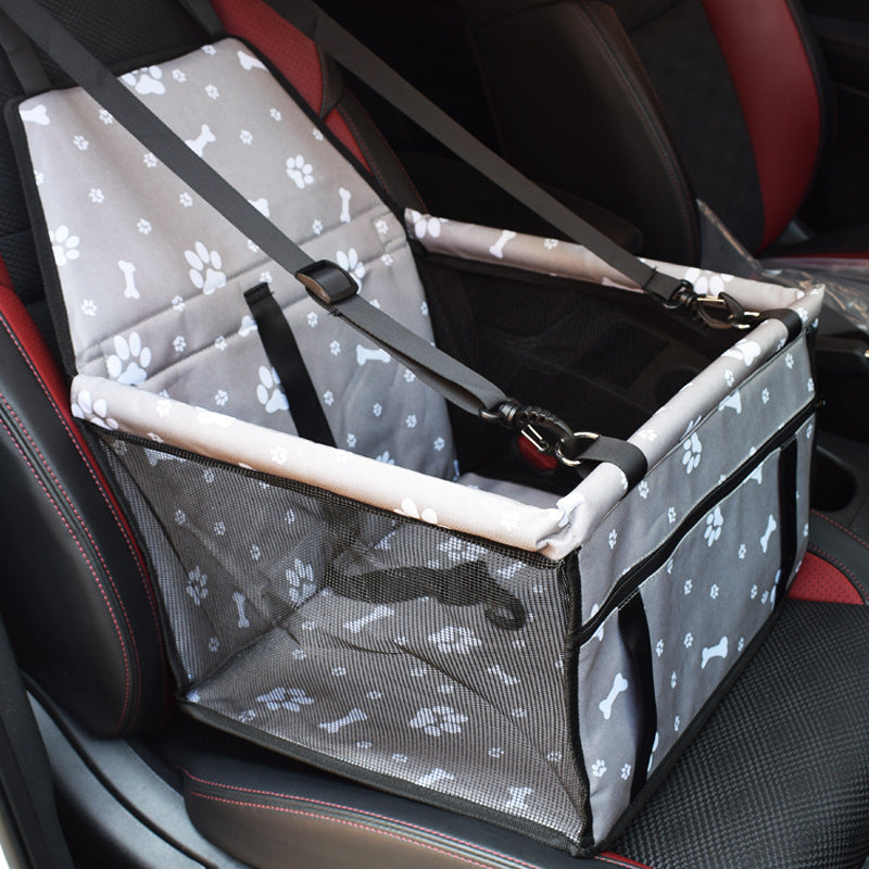 KFX-2085693 Waterproof Double Layer Pet Car Mat with Adjustable Strap and Zippered Storage Bag